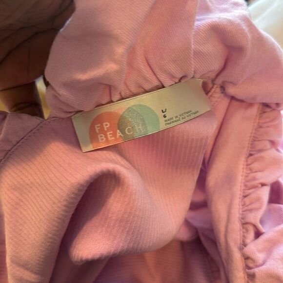 Free People Beach Puffed Sleeve Dress L - Picture 6 of 6